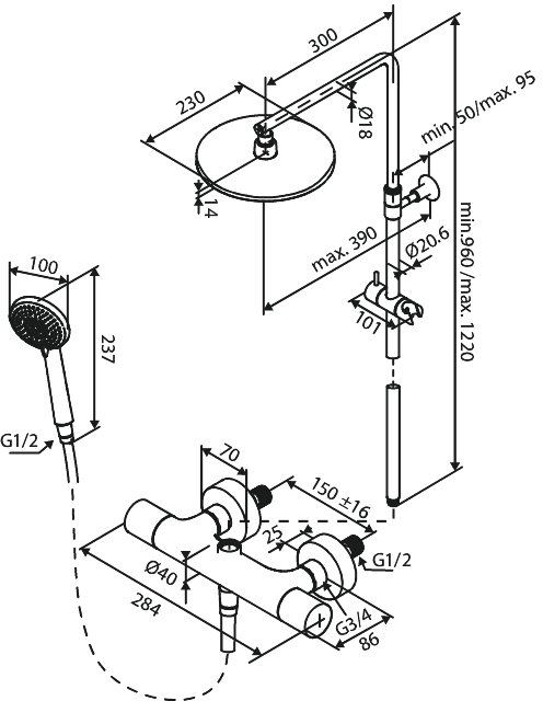 Shower System chrome