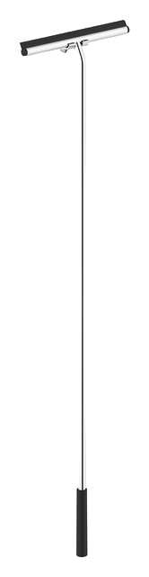 Shower wiper with bracket and long handle (1020 mm) chrome