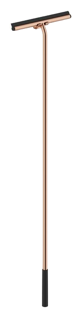 Shower wiper with bracket and long handle (1020 mm) brushed copper