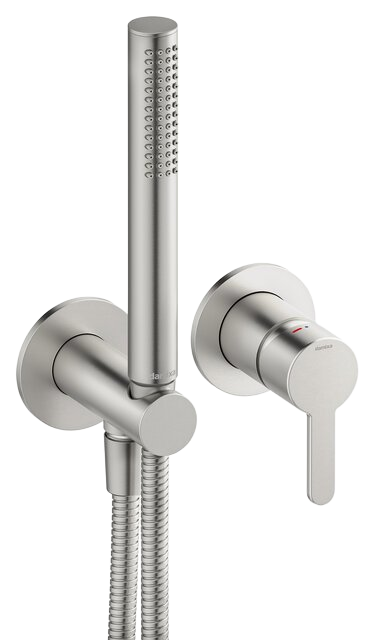 Single lever shower steel