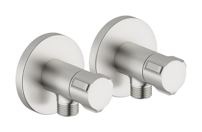 Stop valve complete (2 pcs) steel