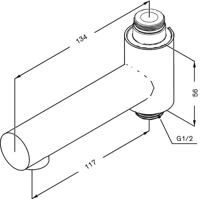 Swing spout for bath chrome