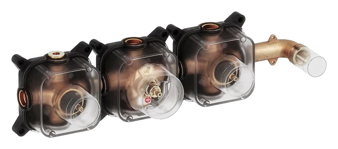 Thermostat with one elbow
