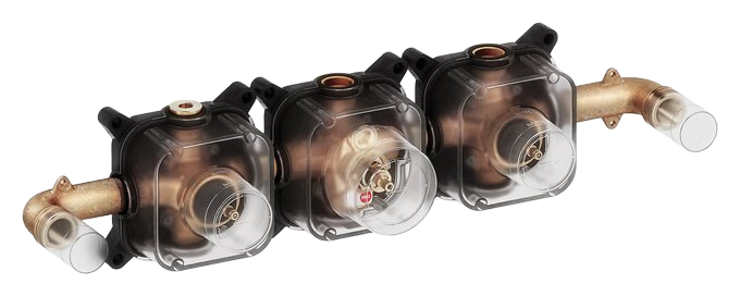 Thermostat with two elbows