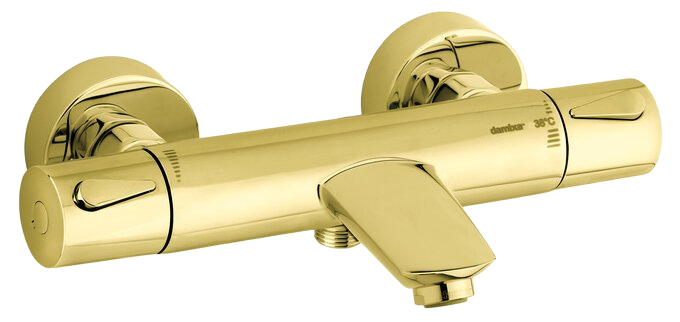 Thermostatic Bath/Shower Mixer polished brass
