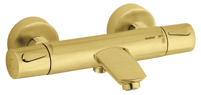 Thermostatic Bath/Shower Mixer brushed brass