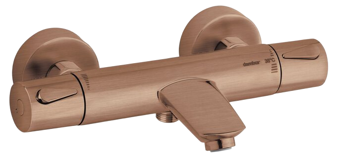 Thermostatic Bath/Shower Mixer brushed copper