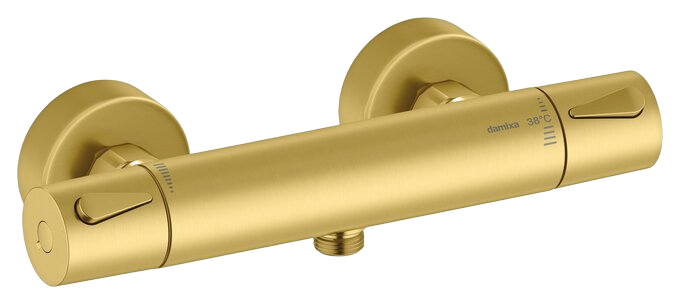 Thermostatic Shower Mixer brushed brass