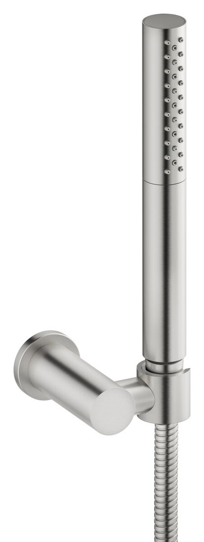 Thermostatic shower mixer with swivel spout steel