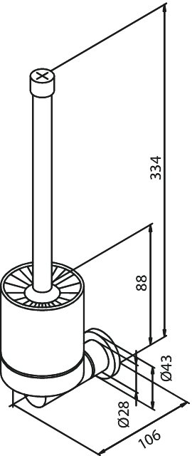 Toilet Brush and Holder graphite grey