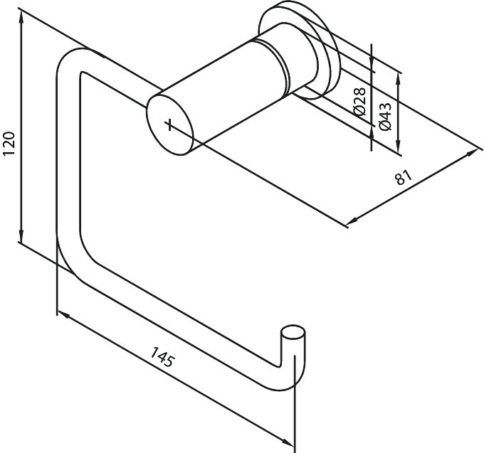 Toilet Roll Holder graphite grey