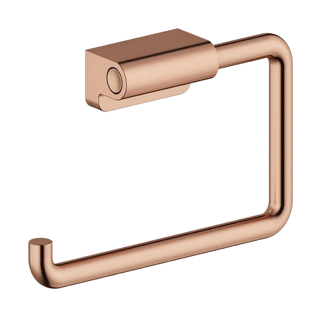Toilet roll holder brushed copper
