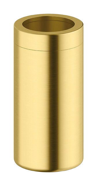 Toothbrush tumbler with holder brushed brass