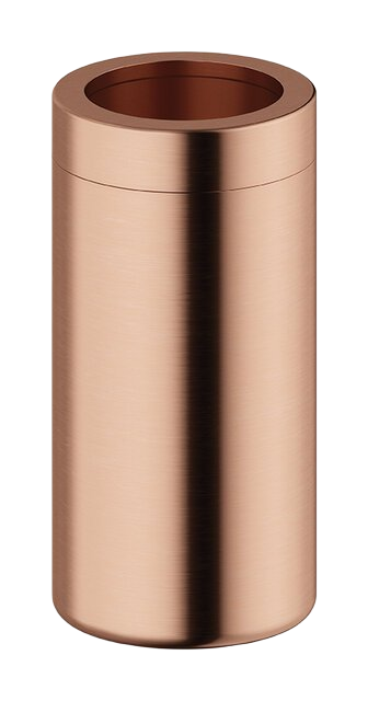 Toothbrush tumbler with holder brushed copper