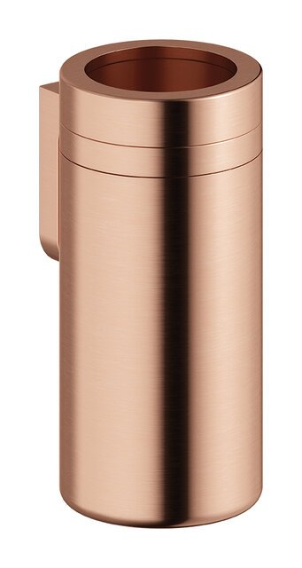 Toothbrush tumbler with holder brushed copper