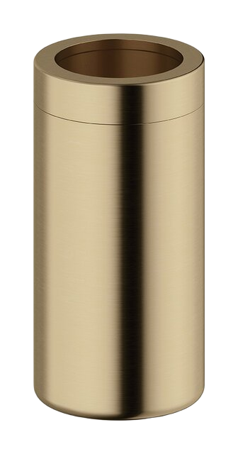 Toothbrush tumbler with holder brushed bronze