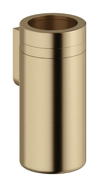 Toothbrush tumbler with holder brushed bronze