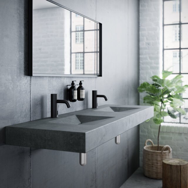 Touchless basin public matt black