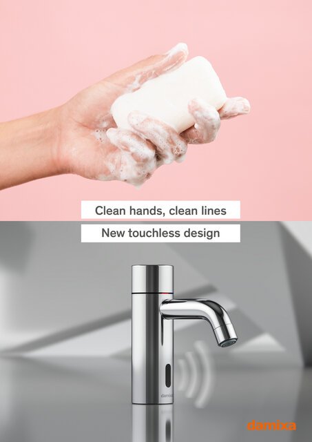 Touchless basin tap chrome