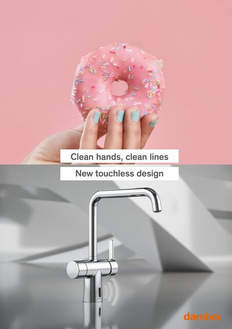 Touchless kitchen tap chrome