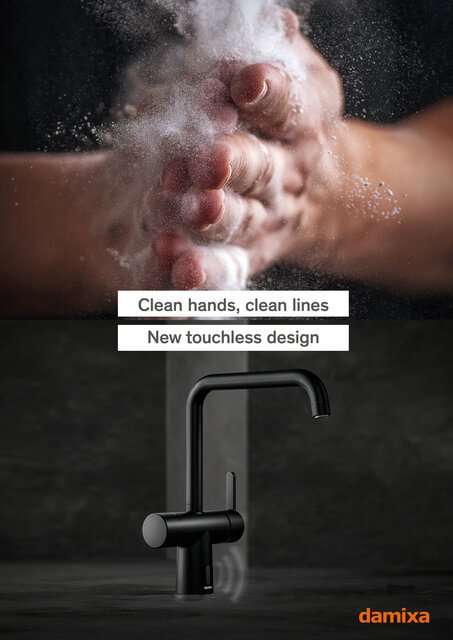 Touchless kitchen tap matt black