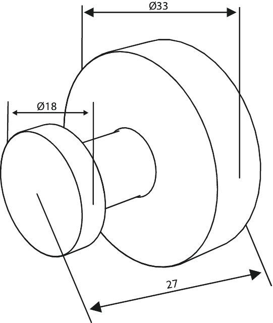 Towel hook (2 pcs) chrome