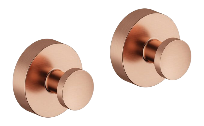 Towel hook (2 pcs) brushed copper