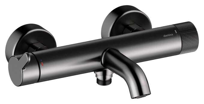 Wall bath/shower graphite grey