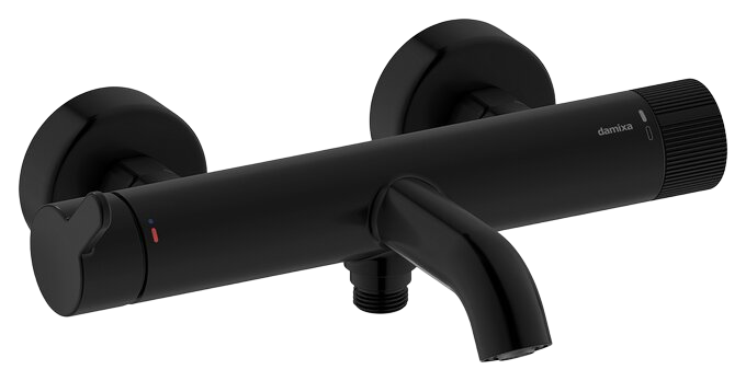 Wall bath/shower matt black