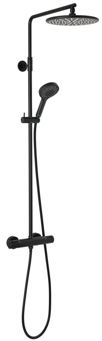 Wall bath/shower matt black