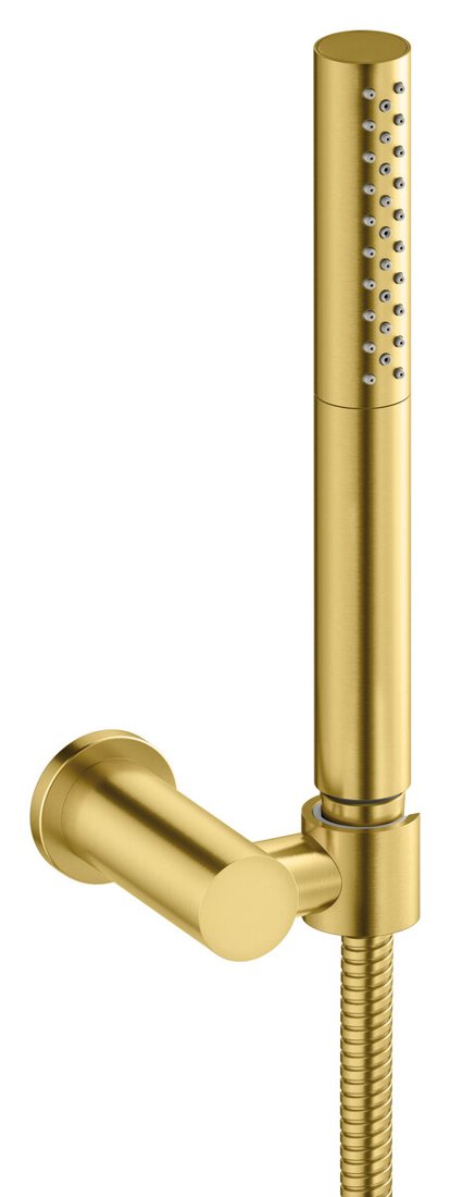 Wall bath/shower brushed brass
