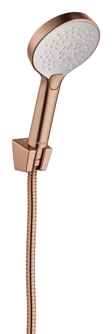 Wall bath/shower brushed copper