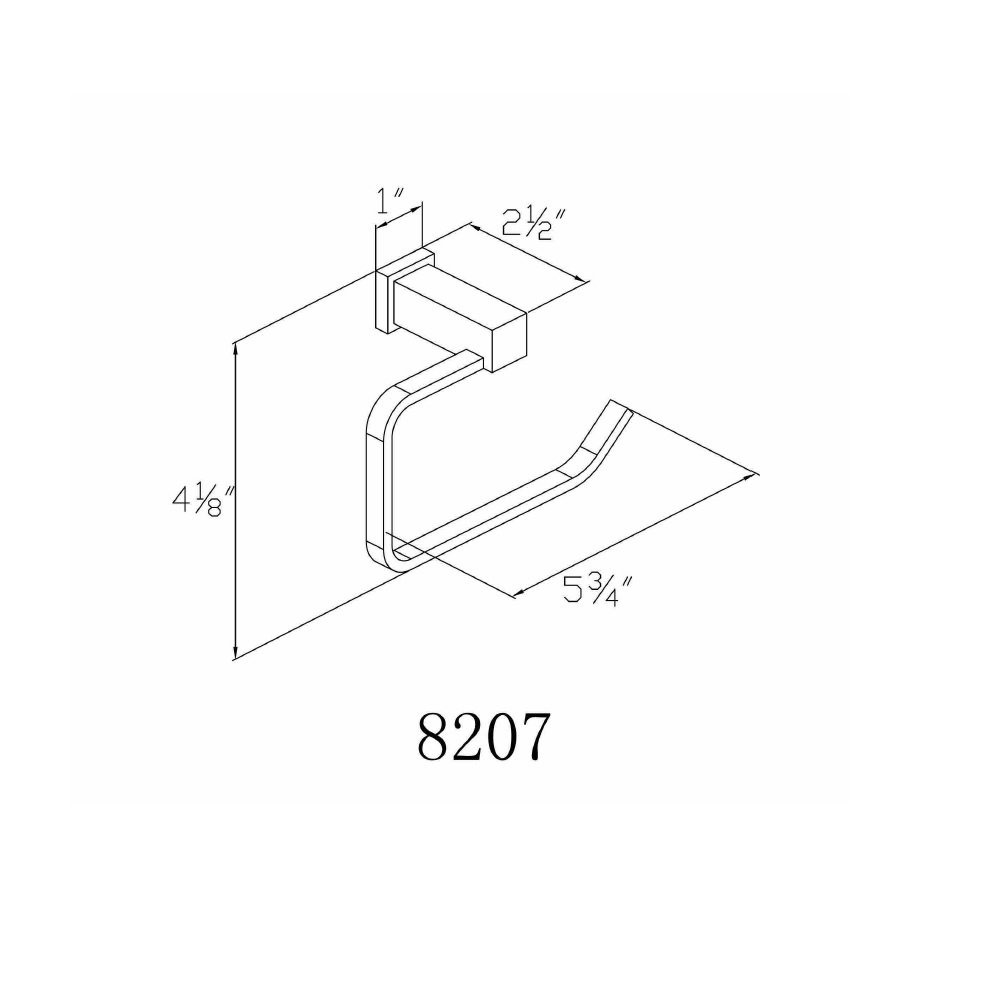 8207S Satin Nickel Toilet Roll Holder