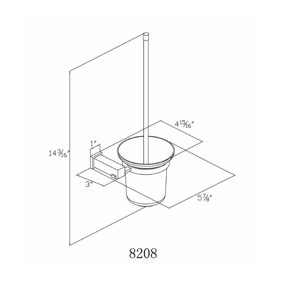 8208 Chrome Toilet Brush Holder