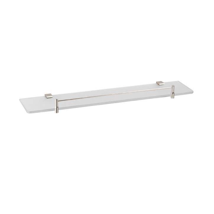 8210S Satin Nickel Bathroom Glass Shelf