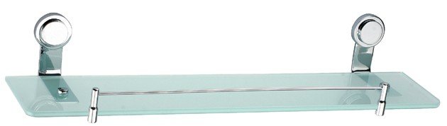 9310 Chrome Bathroom Glass Shelf