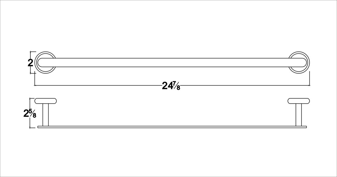 98014008BN Towel Rail/ Bar