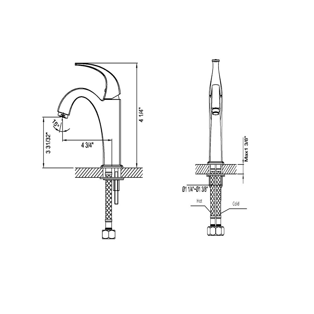 AB04 1275DBR Lavatory Faucet