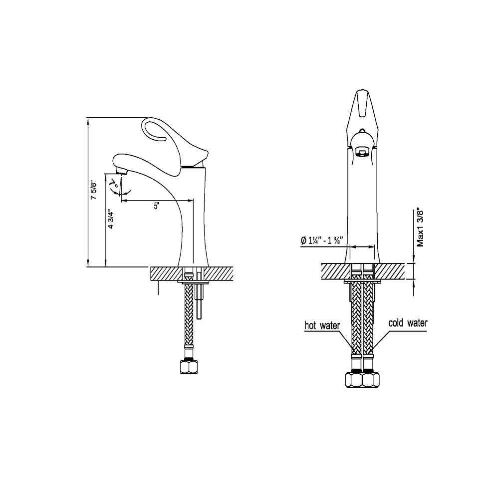 AB06 1295DBR Lavatory Faucet