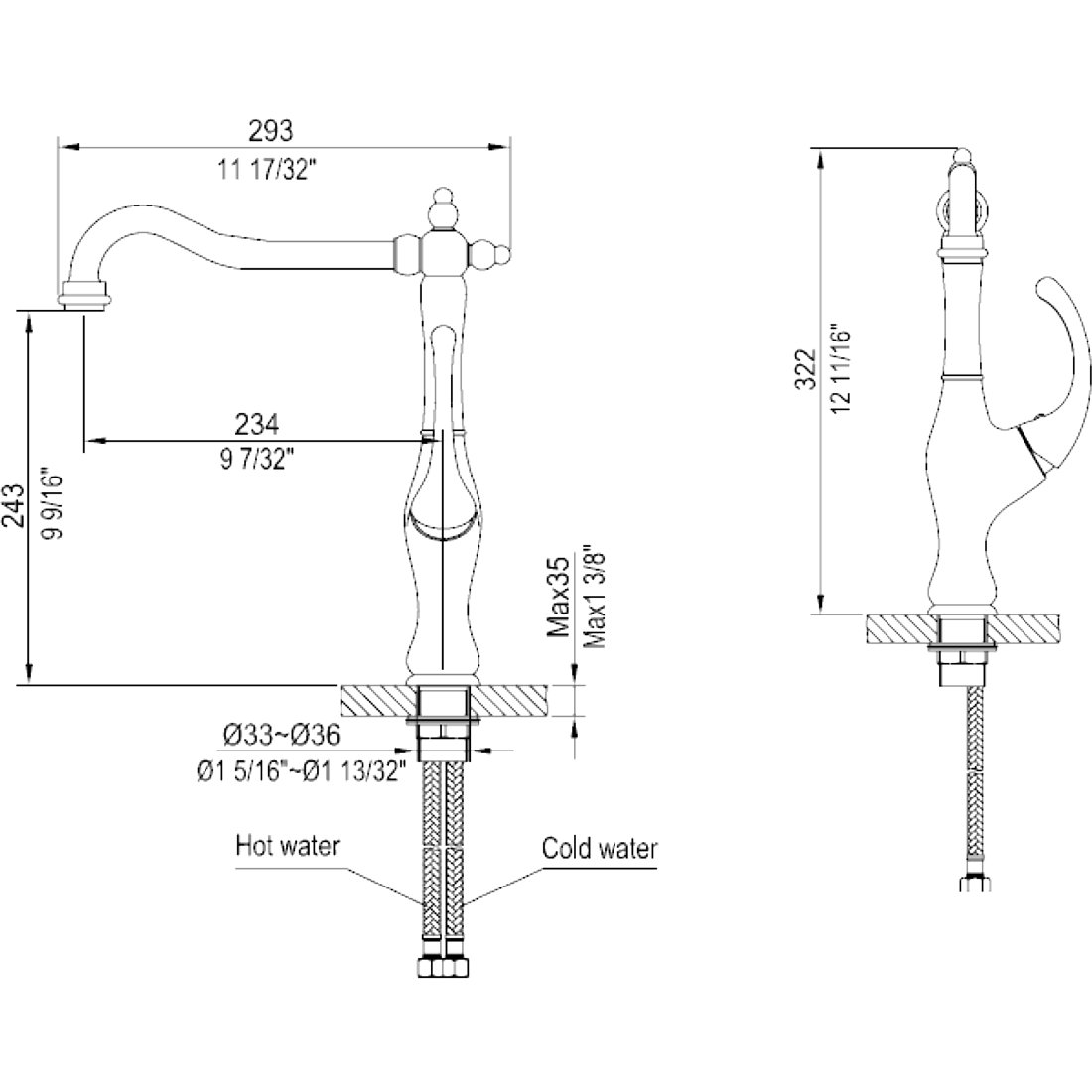 AB08 3152C Kitchen Faucet