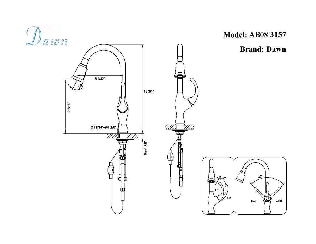 AB08 3157C Kitchen Faucet