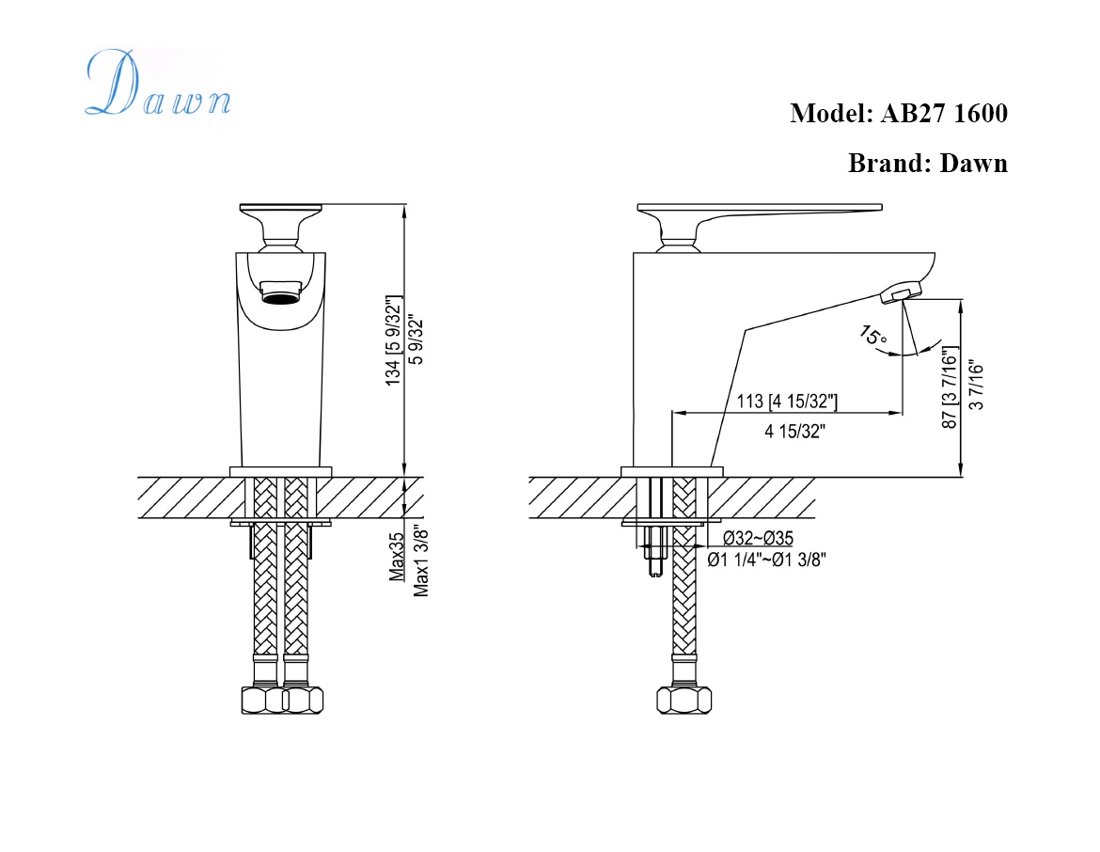 AB27 1600BN Lavatory Faucet