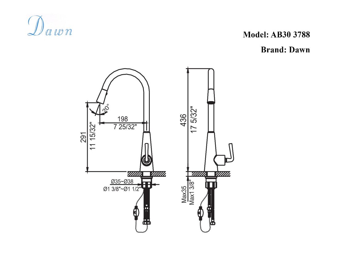 AB30 3788BN Kitchen Faucet