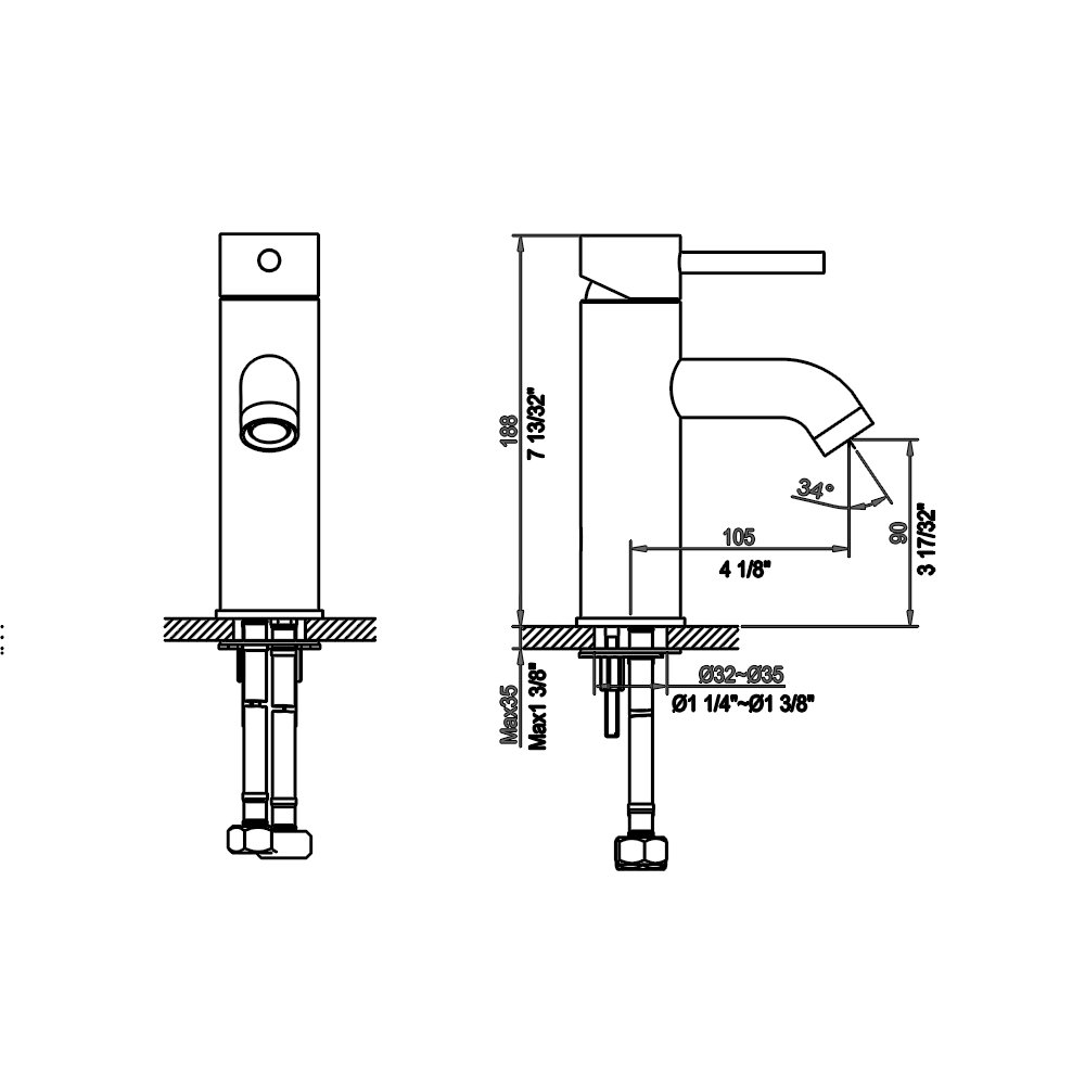 AB37 1433C Lavatory Faucet