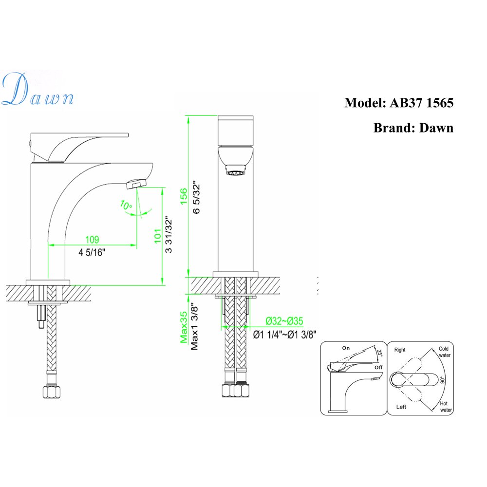 AB37 1565BN Lavatory Faucet