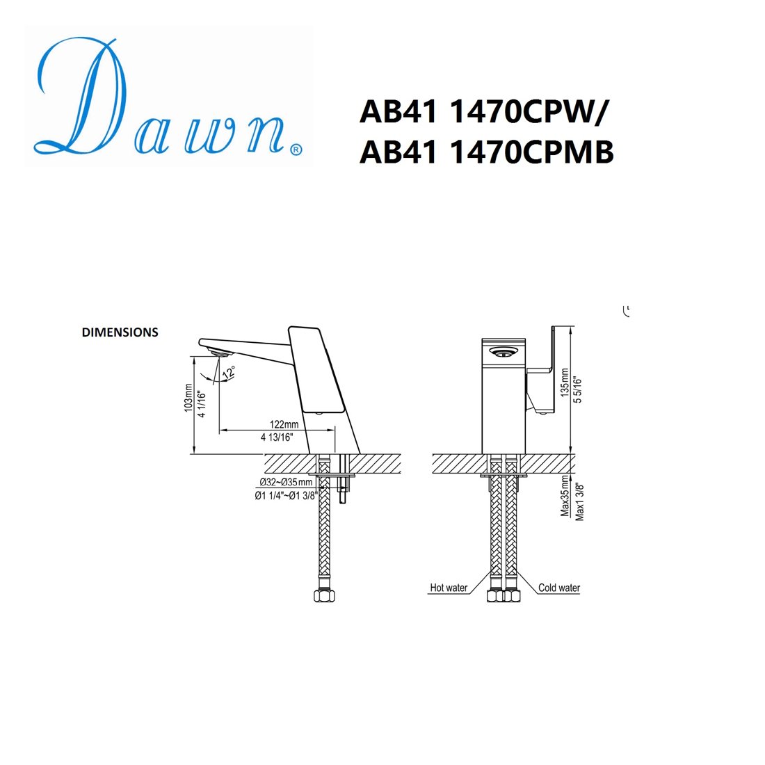 AB41 1470CPMB Lavatory Faucet