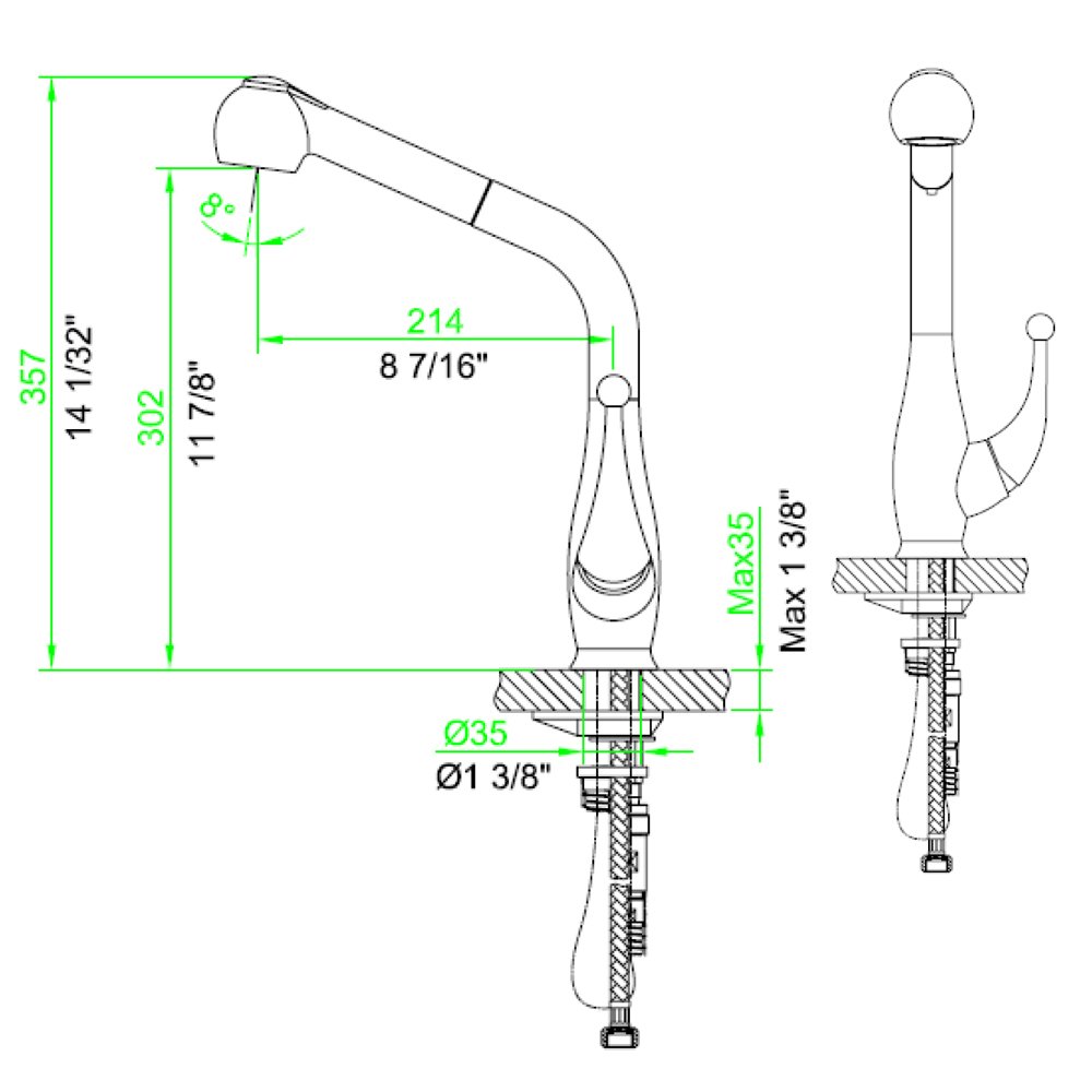 AB50 3079BN Kitchen Faucet