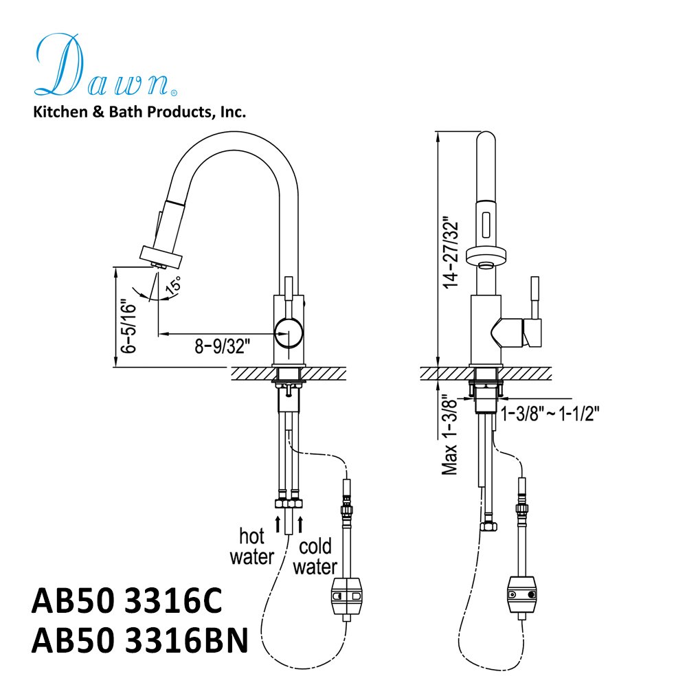 AB50 3316BN Kitchen Faucet