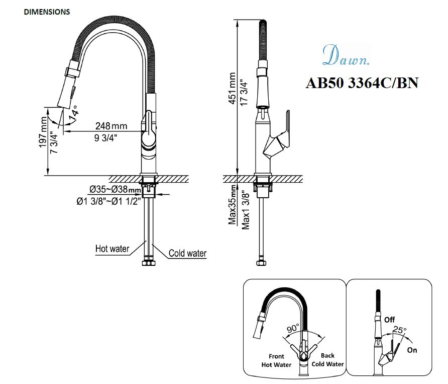 AB50 3364BN Kitchen Faucet