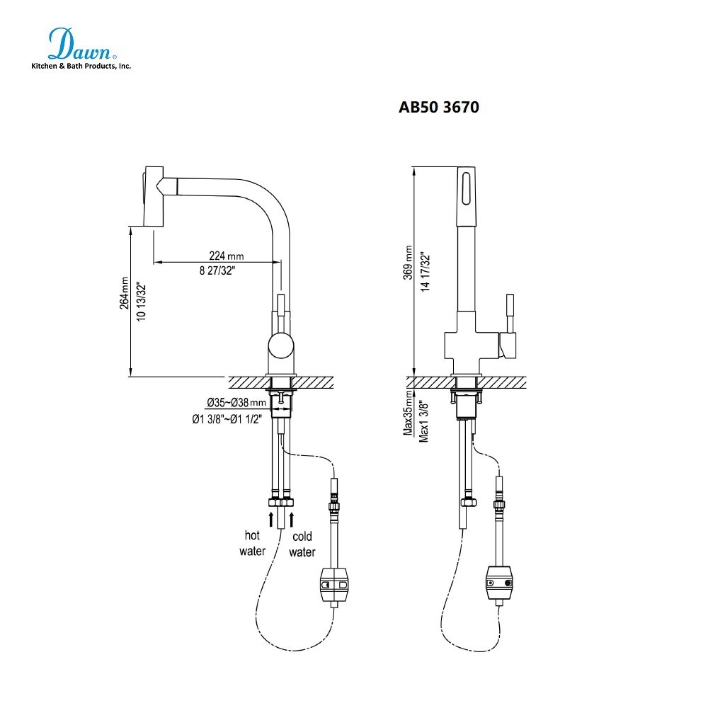 AB50 3670BN Kitchen Faucet